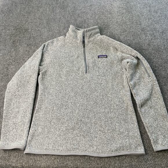 Patagonia Better Sweater Quarter Zip Fleece Gray Women Medium Fall Winter Comfy - Picture 1 of 14